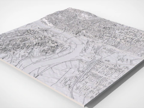 Cityscape Bratislava Slovakia 3D Print Model