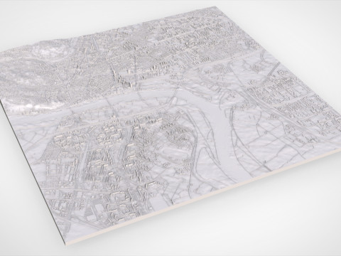 Cityscape Bratislava Slovakia Modelo de Impressão 3D