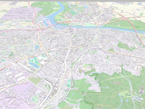 Cityscape Bratislava Slovakia Modelo de Impressão 3D