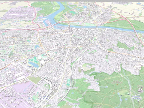 Cityscape Bratislava Slovakia 3D Print Model
