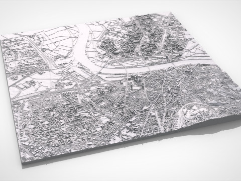 Cityscape Bratislava Slovakia Modelo de Impressão 3D