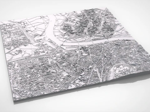 Cityscape Bratislava Slovakia 3D Print Model