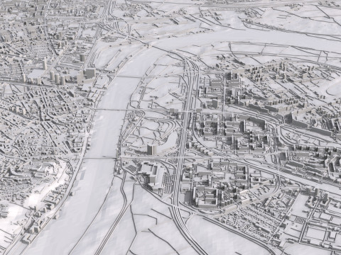 Cityscape Bratislava Slovakia Modelo de Impressão 3D