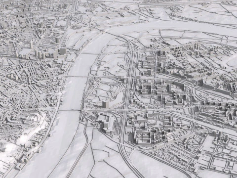 Cityscape Bratislava Slovakia 3D Print Model