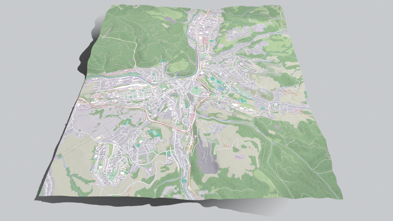 Cityscape Banska Bystrica Slovakia 3D Model .c4d .max .obj .3ds .fbx .stl .blend 