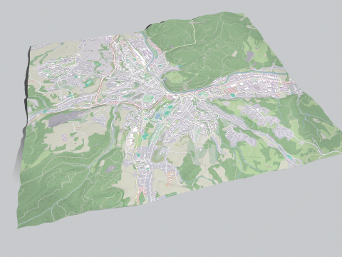 Cityscape Banska Bystrica Slovakia 3D Model