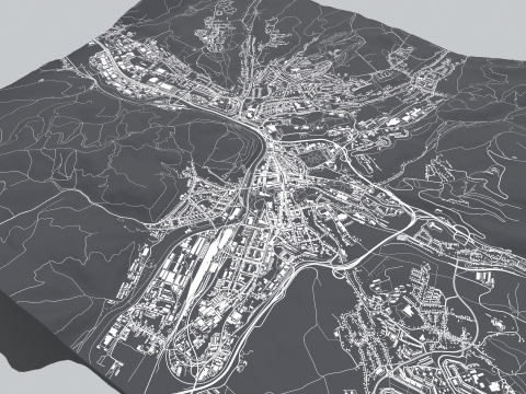 Cityscape Banska Bystrica Slovakia 3D Model