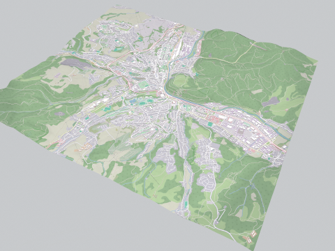 Cityscape Banska Bystrica Slovakia 3D Model