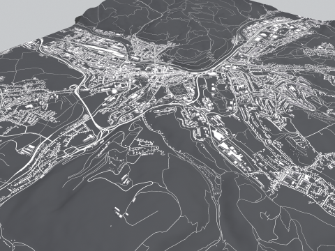 Cityscape Banska Bystrica Slovakia 3D Model