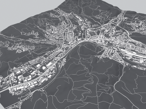 Cityscape Banska Bystrica Slovakia 3D Model