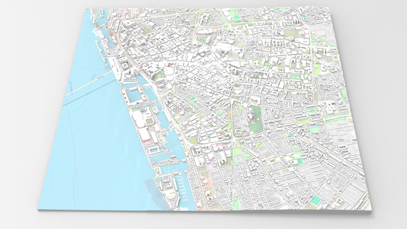 Cityscape Liverpool England 3D Model .c4d .max .obj .3ds .fbx .stl .blend 
