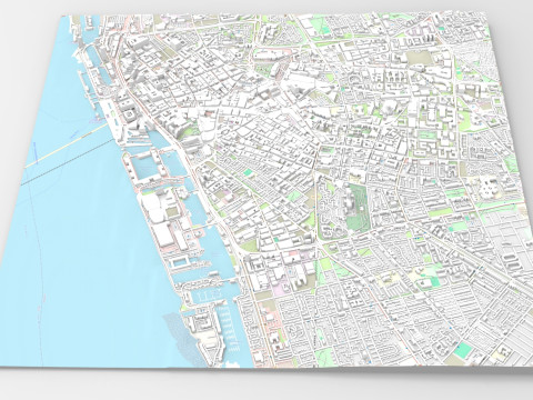 Cityscape Liverpool England 3D Model