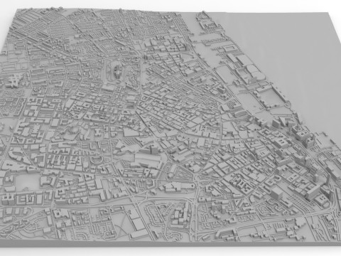 Cityscape Liverpool England 3D Model