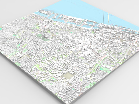 Cityscape Liverpool England 3D Model