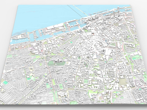 Cityscape Liverpool England 3D Model