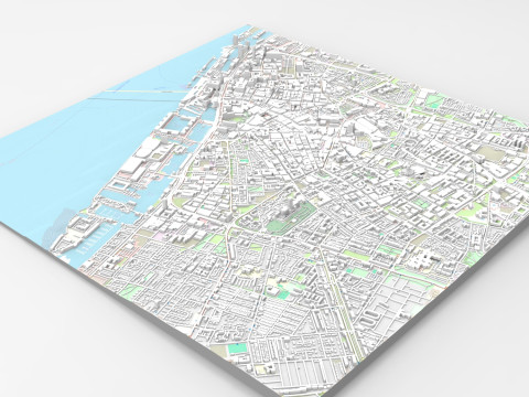 Cityscape Liverpool England 3D Model