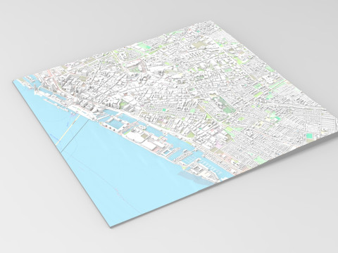 Cityscape Liverpool England 3D Model