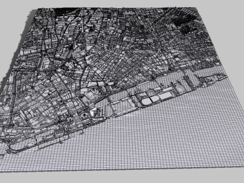 Cityscape Liverpool England 3D Model