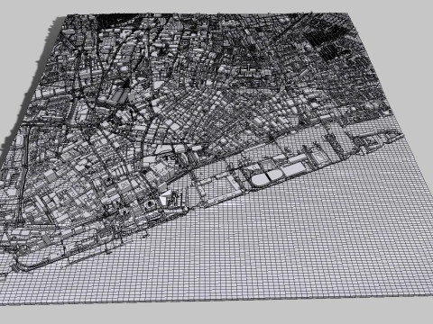 Cityscape Liverpool England 3D Model