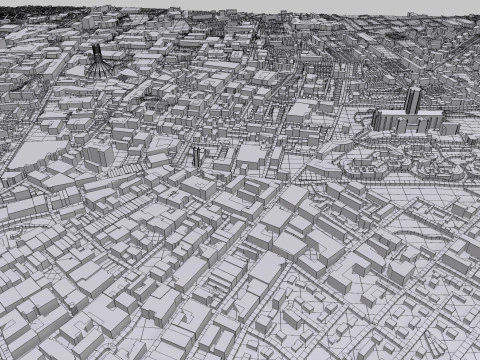 Cityscape Liverpool England 3D Model