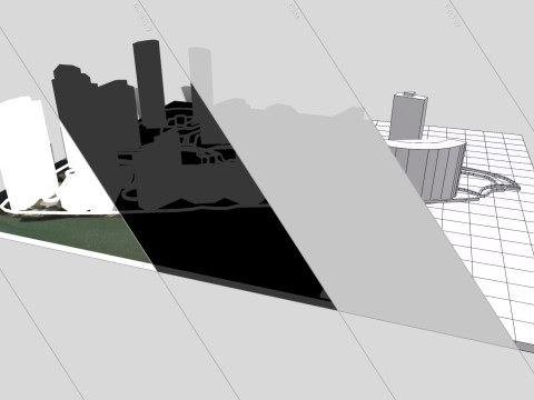 Burlingame Island Miami Florida USA 3D Model