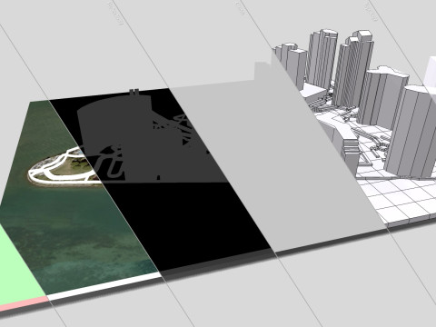 Burlingame Island Miami Florida USA 3D Model