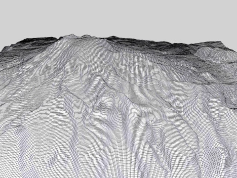 Mountain landscape Volcano Calbuco Andes Mountains Chile 3D Model