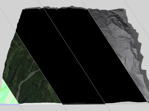 Mountain landscape Volcano Calbuco Andes Mountains Chile 3D Model