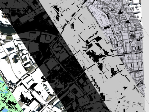 Cityscape Berlin Germany fragment city Berliner Fernsehturm Modèle 3D