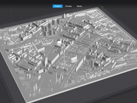 Cityscape Berlin Germany fragment city Berliner Fernsehturm 3D Print Model