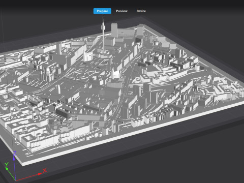 Cityscape Berlin Germany fragment city Berliner Fernsehturm 3D Print Model