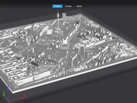 Paisagem urbana Berlim Alemanha fragmento cidade Berliner Fernsehturm Modelo de Impressão 3D