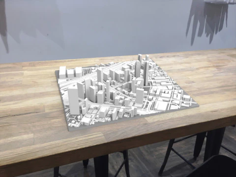 Міський пейзаж Нью-Йорка США фрагмент міста 3D Принт Модель