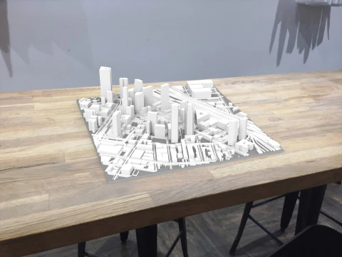 Cidade do fragmento da paisagem urbana de Nova York EUA Modelo de Impressão 3D