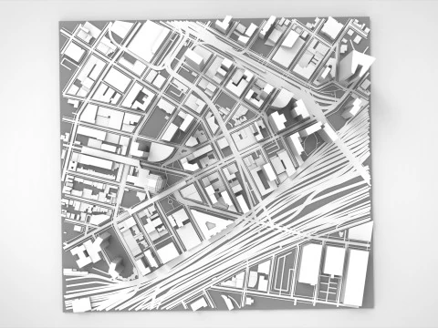Cidade do fragmento da paisagem urbana de Nova York EUA Modelo de Impressão 3D