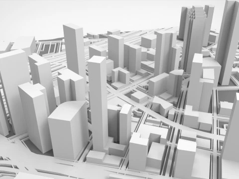 Cidade do fragmento da paisagem urbana de Nova York EUA Modelo de Impressão 3D
