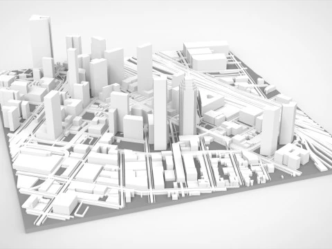 Cidade do fragmento da paisagem urbana de Nova York EUA Modelo de Impressão 3D
