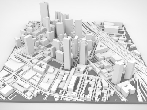 Cityscape New York USA fragment city 3D Print Model