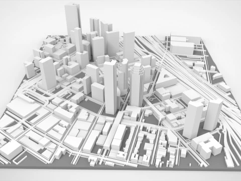 Cidade do fragmento da paisagem urbana de Nova York EUA Modelo de Impressão 3D