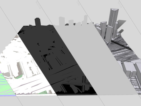 Cityscape New York USA fragment city 3D Print Model