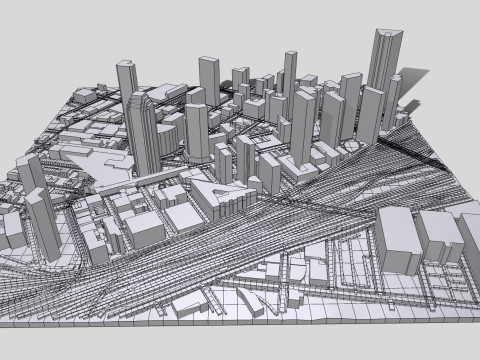 Cityscape New York USA fragment city 3D Print Model