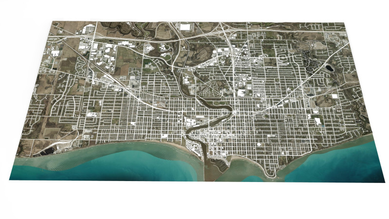 Cityscape Sheboygan Wisconsin USA Modelo 3D .c4d .max .obj .3ds .fbx .stl .blend 