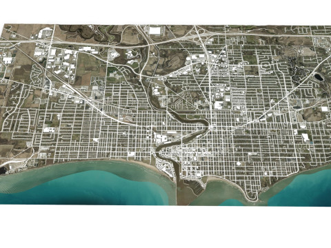 Cityscape Sheboygan Wisconsin USA Modelo 3D