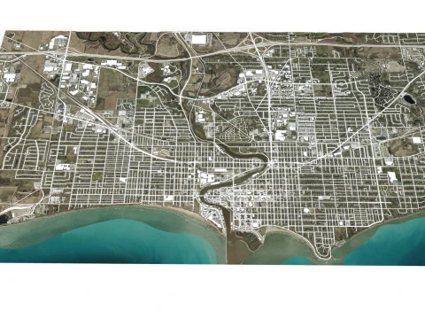Paesaggio urbano Sheboygan Wisconsin USA Modello 3D