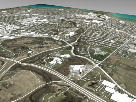 Cityscape Sheboygan Wisconsin USA Modelo 3D