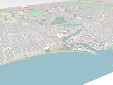 Cityscape Sheboygan Wisconsin USA Modelo 3D