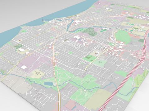 Cityscape Sheboygan Wisconsin USA Modelo 3D