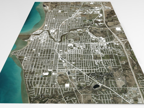 Cityscape Sheboygan Wisconsin USA Modelo 3D