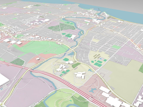 Cityscape Sheboygan Wisconsin USA Modelo 3D