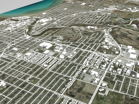 Cityscape Sheboygan Wisconsin USA Modelo 3D
